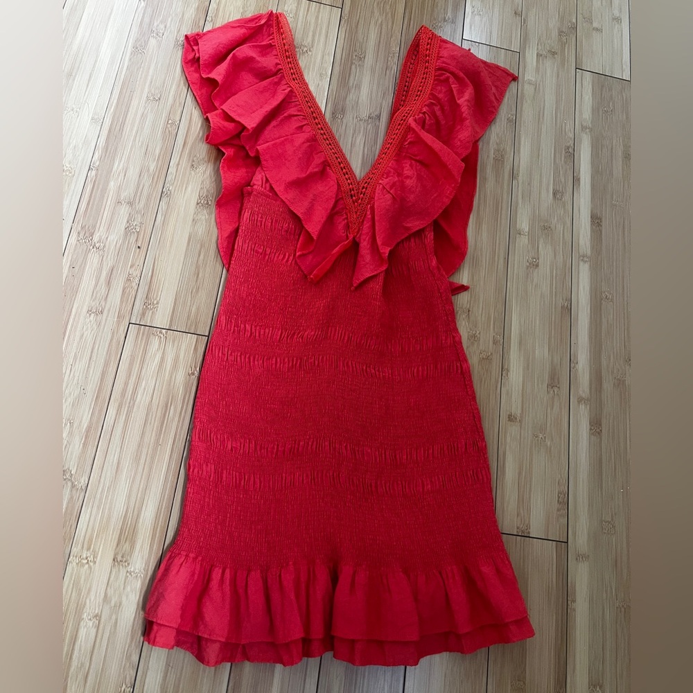 Ruffle Smocked Dress – Size Small
